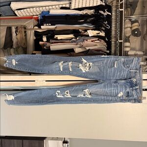 American Girl Light Blue Ripped Skinny Jeans